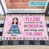 Check Yo Energy Pink Version - Personalized Custom Doormat - Home Decor Gift For Yoga Lover