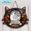 Welcome Foolish Mortals - Personalized Custom Door Sign - Halloween Gift For Cat Mom, Cat Dad, Cat Lover, Cat Parents