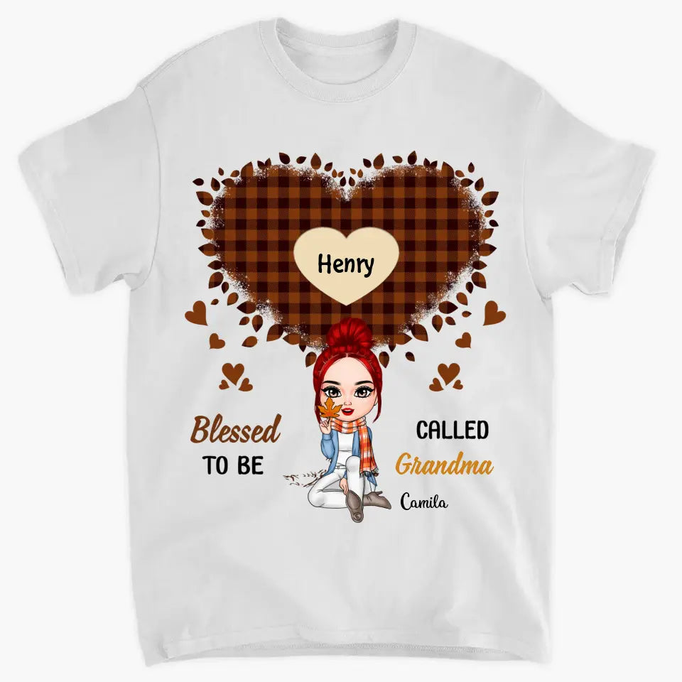 Blessed To Be Called Grandma - Personalized Custom T-shirt - Halloween Gift For Grandma, Mom