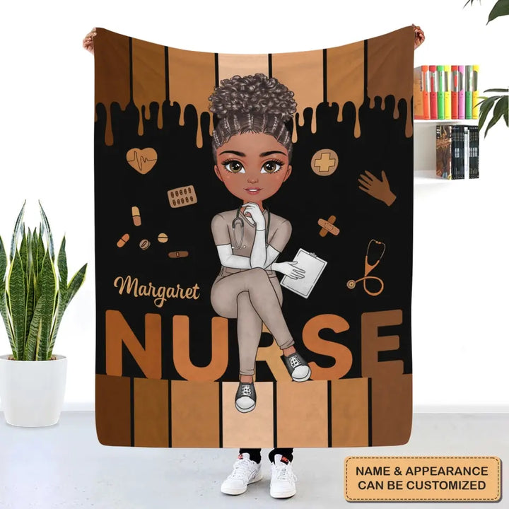 Love Nurse Life V2 - Personalized Custom Blanket - Nurse's Day, Appreciation Gift For Nurse