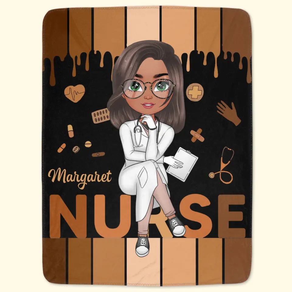 Love Nurse Life V2 - Personalized Custom Blanket - Nurse's Day, Appreciation Gift For Nurse