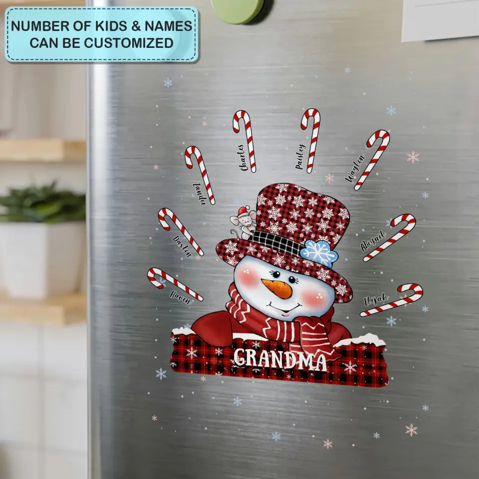 Grandma Snowman Christmas - Personalized Custom Decal - Christmas Gift For Grandma