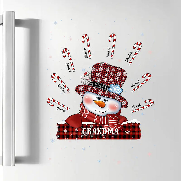 Grandma Snowman Christmas - Personalized Custom Decal - Christmas Gift For Grandma