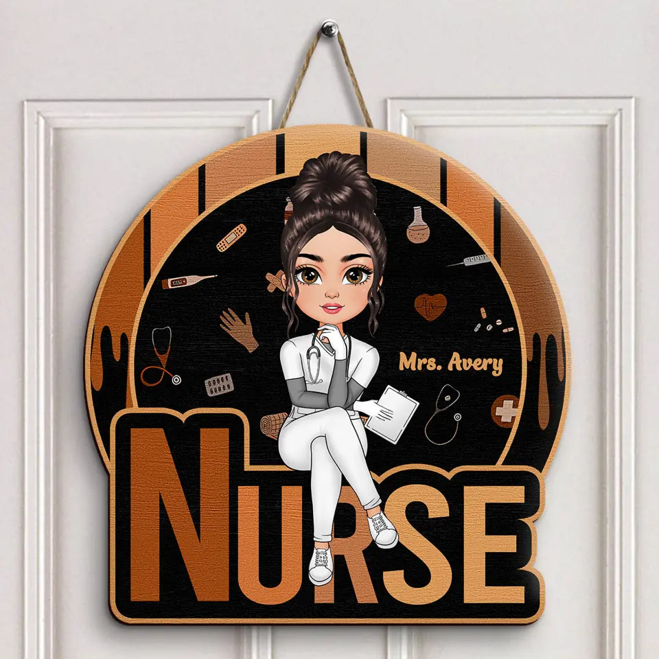 Welcome To My Office - Personalized Custom Door Sign - Nurse's Day, Appreciation Gift For Nurse