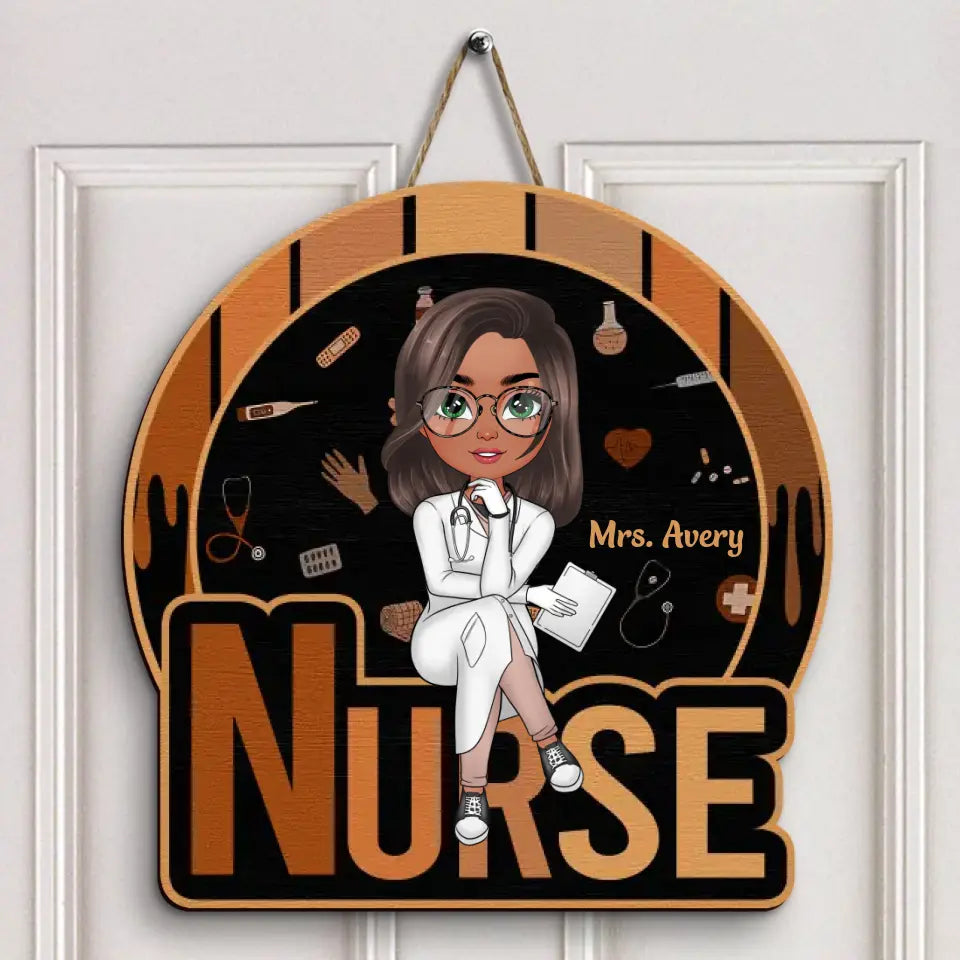 Welcome To My Office - Personalized Custom Door Sign - Nurse's Day, Appreciation Gift For Nurse