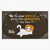 The Wicked Witch And Her Little Monster - Personalized Custom Doormat - Halloween Gift For Cat Lover, Cat Mom, Cat Dad, Cat Owner