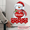Grandma Snowman With Hearts - Personalized Custom Decal - Christmas Gift For Grandma, Mom