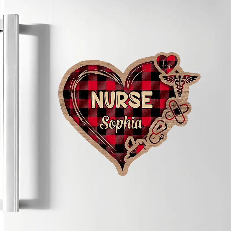 Nurse Work Of Heart - Personalized Custom Decal - Christmas, Nurse's Day, Appreciation Gift For Nurse