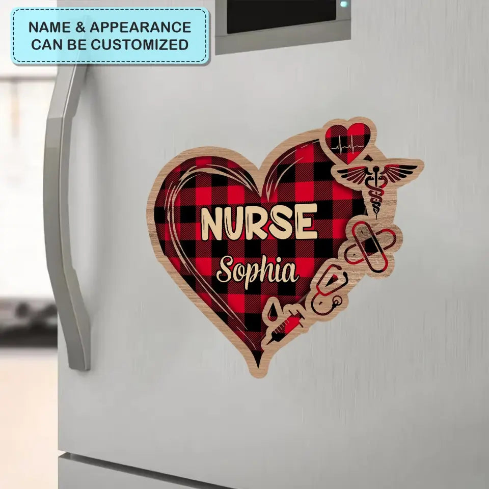 Nurse Work Of Heart - Personalized Custom Decal - Christmas, Nurse's Day, Appreciation Gift For Nurse