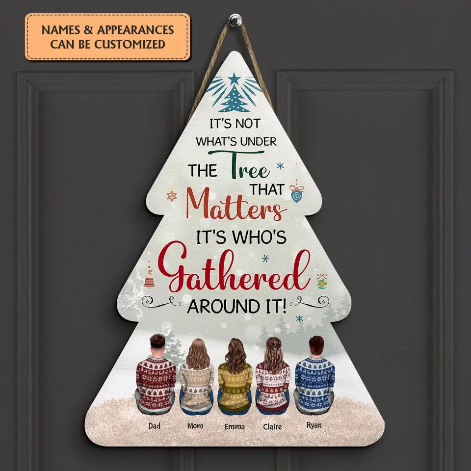 Family Matters - Personalized Custom Door Sign - Christmas Gift For Mom, Dad, Family