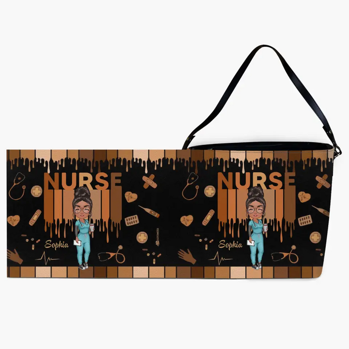 Love Nurse Life V2 - Personalized Custom Leather Tote Bag - Nurse's Day, Appreciation Gift For Nurse