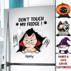 Don&#39;t Touch My Fridge Halloween - Personalized Custom Decal - Halloween Gift For Cat Mom, Cat Dad, Cat Lover, Cat Owner