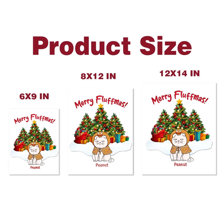 Merry Fluffmas - Personalized Custom Decal - Christmas Gift For Cat Mom, Cat Dad, Cat Lover, Cat Owner