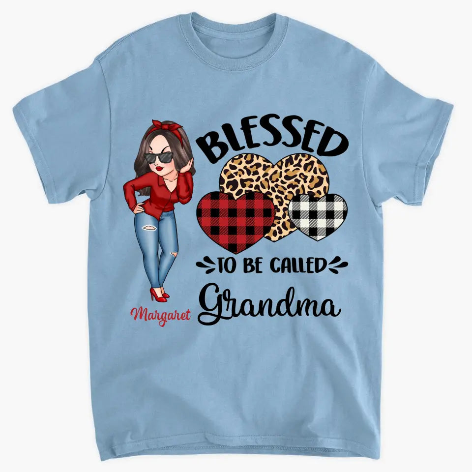 Blessed To Be Called Grandma - Personalized Custom T-shirt - Mother's Day Gift For Grandma, Mother