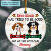 Dear Santa I Tried To Be Good - Personalized Custom Ceramic Ornament - Gift For Dog Lover, Dog Mom, Dog Dad