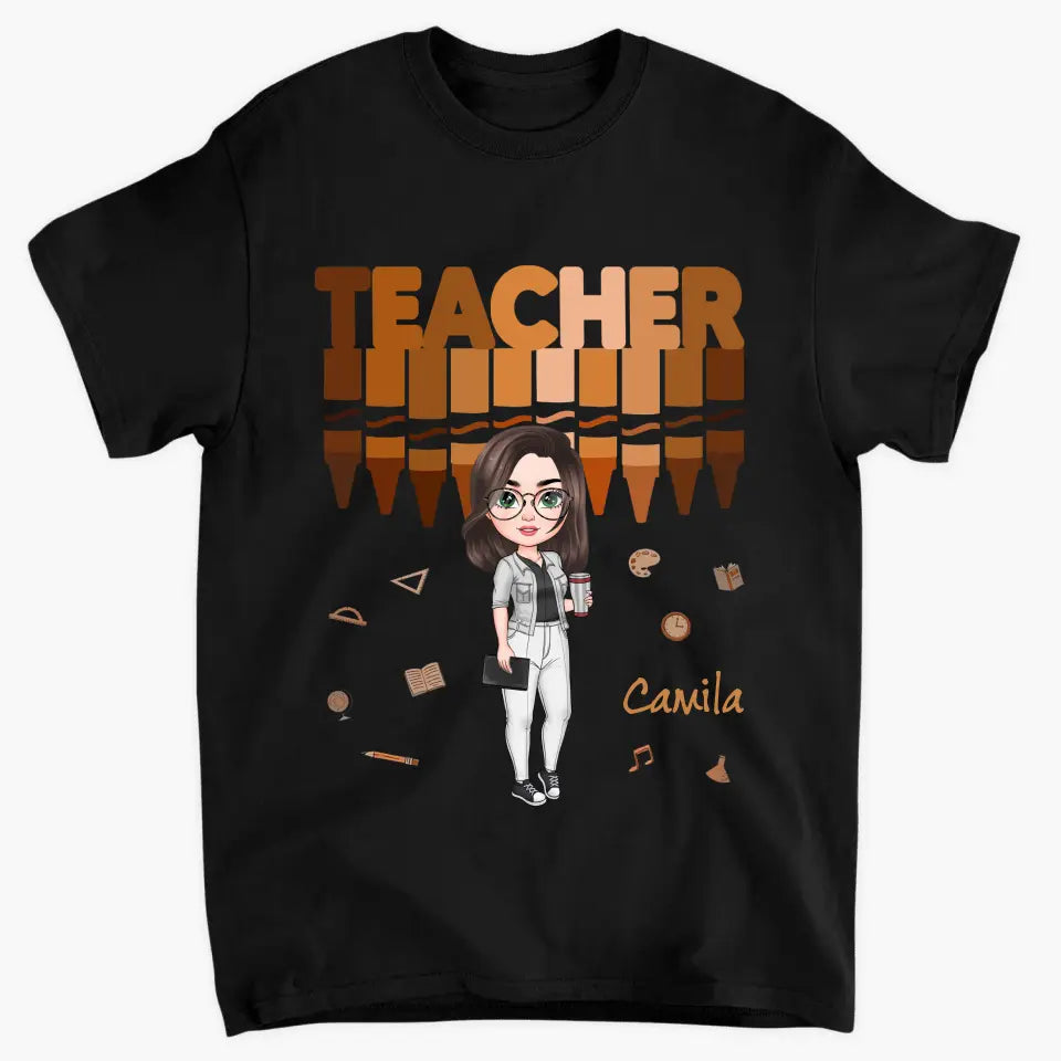 Love Teacher Life - Personalized Custom T-shirt - Teacher's Day, Appreciation Gift For Teacher