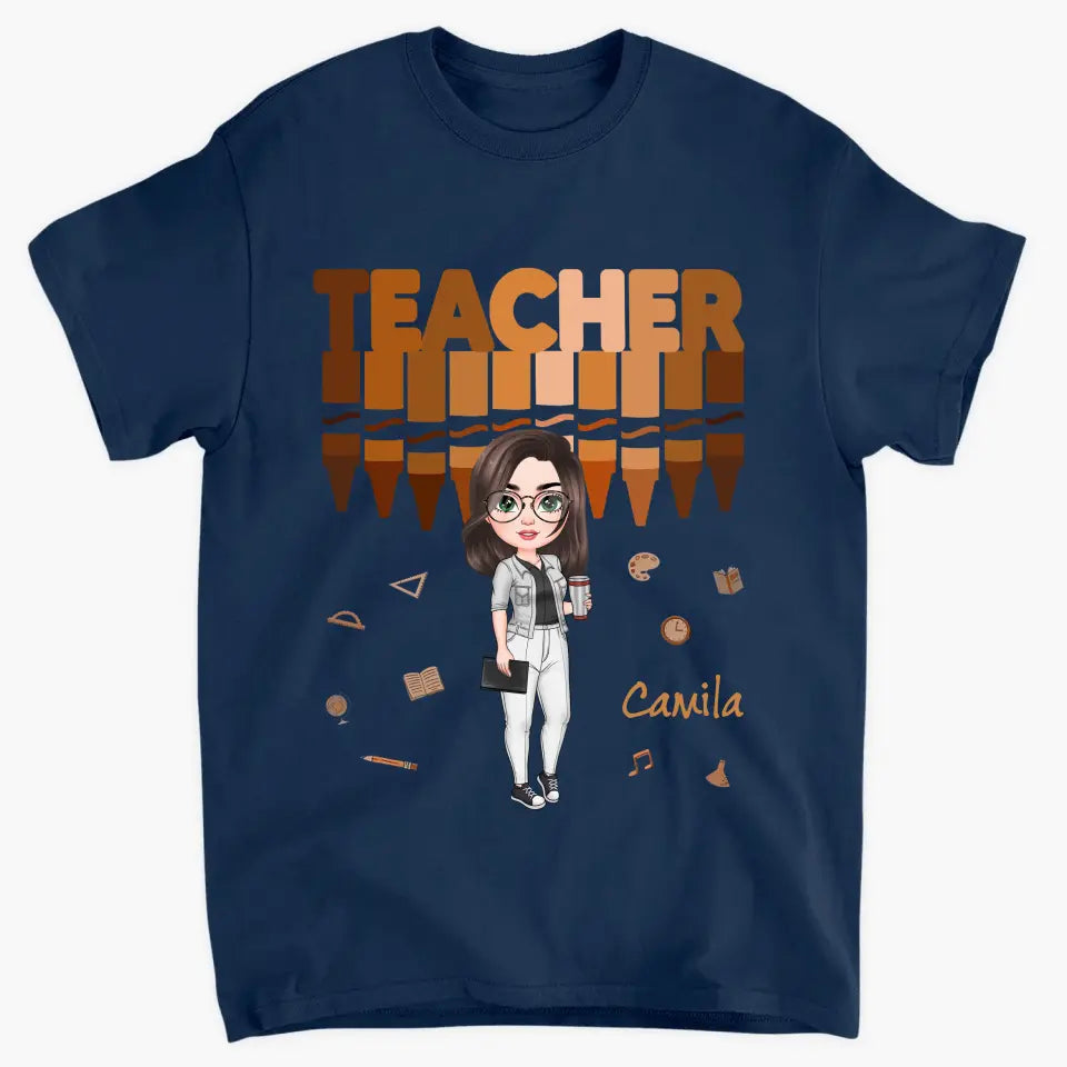 Love Teacher Life - Personalized Custom T-shirt - Teacher's Day, Appreciation Gift For Teacher