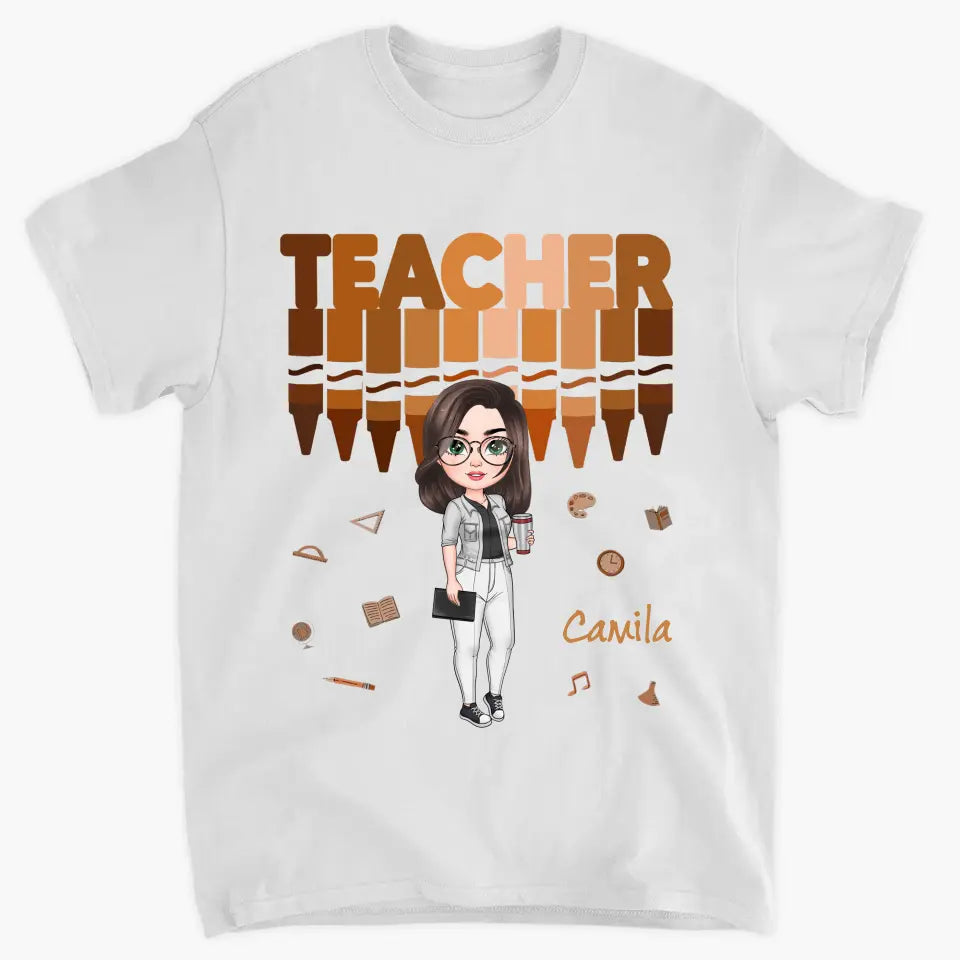 Love Teacher Life - Personalized Custom T-shirt - Teacher's Day, Appreciation Gift For Teacher