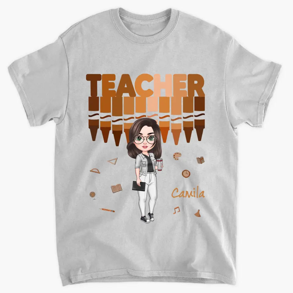 Love Teacher Life - Personalized Custom T-shirt - Teacher's Day, Appreciation Gift For Teacher