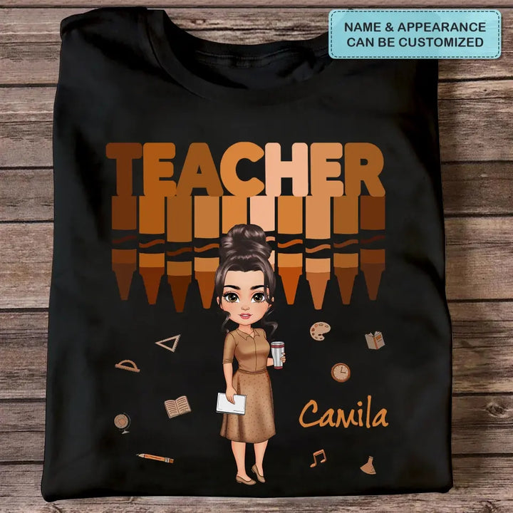 Love Teacher Life - Personalized Custom T-shirt - Teacher's Day, Appreciation Gift For Teacher