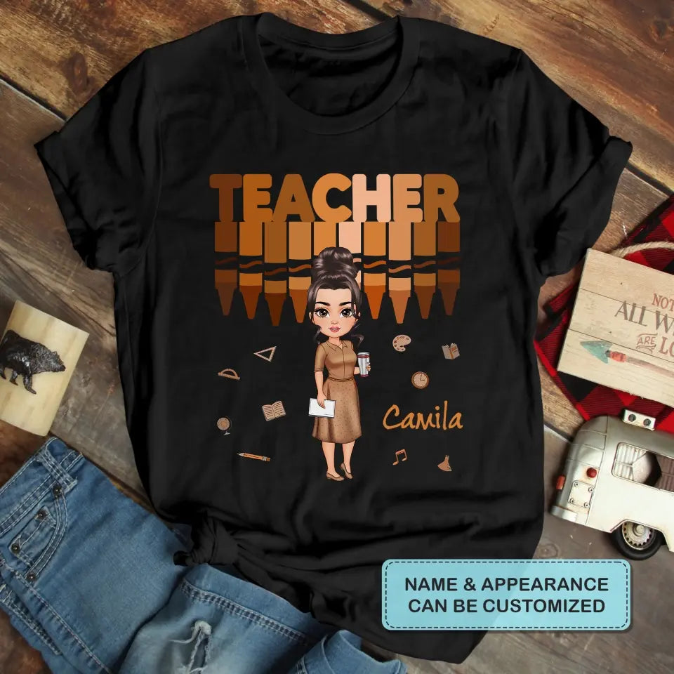 Love Teacher Life - Personalized Custom T-shirt - Teacher's Day, Appreciation Gift For Teacher