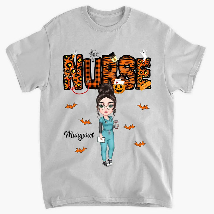 Halloween Nurse - Personalized Custom T-shirt - Nurse's Day, Halloween, Appreciation Gift For Nurse