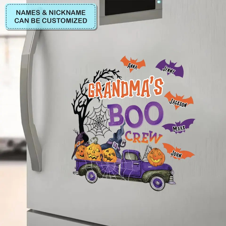 Grandma's Boo Crew - Personalized Custom Decal - Halloween Gift For Grandma, Mom