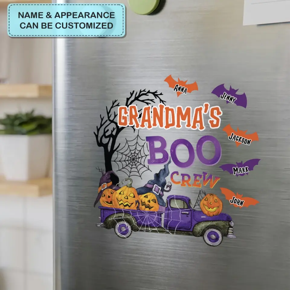 Grandma's Boo Crew - Personalized Custom Decal - Halloween Gift For Grandma, Mom