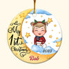 My First Christmas - Personalized Custom Ceramic Ornament - Christmas Gift For Family Members