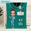 Nurse Life Pretty Doll - Personalized Custom Blanket - Nurse&#39;s Day, Appreciation Gift For Nurse