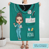 Nurse Life Pretty Doll - Personalized Custom Blanket - Nurse&#39;s Day, Appreciation Gift For Nurse