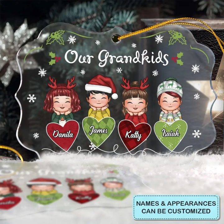 Our Grandkids - Personalized Custom Mica Ornament - Christmas Gift For Grandma & Grandpa