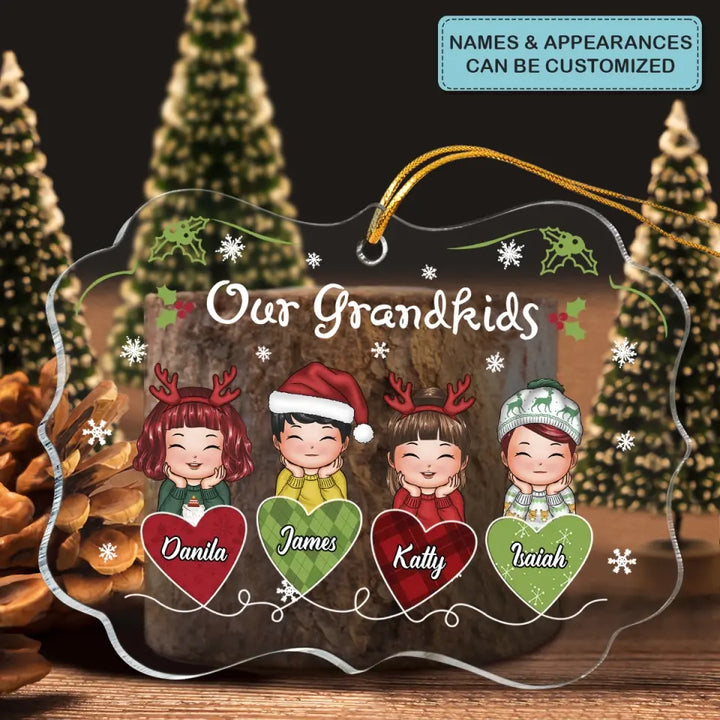 Our Grandkids - Personalized Custom Mica Ornament - Christmas Gift For Grandma & Grandpa