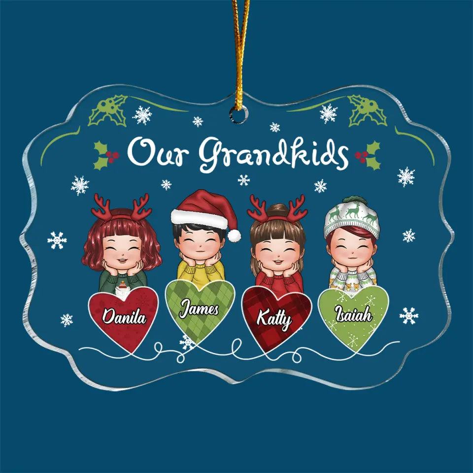 Our Grandkids - Personalized Custom Mica Ornament - Christmas Gift For Grandma & Grandpa