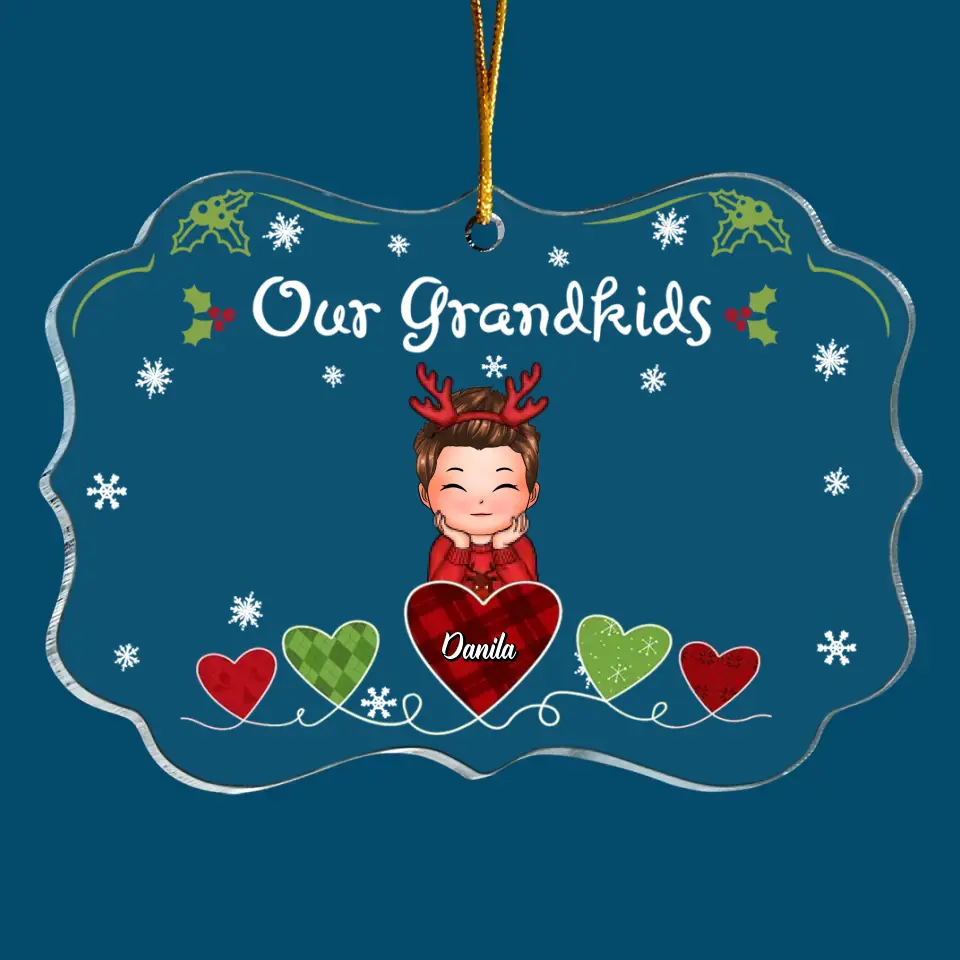 Our Grandkids - Personalized Custom Mica Ornament - Christmas Gift For Grandma & Grandpa