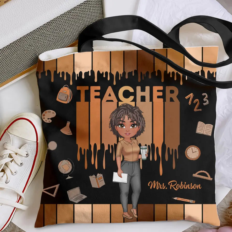 Love Teacher Life - Personalized Custom Tote Bag - Teacher's Day, Appreciation Gift For Teacher