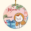 Meowy Catmas - Personalized Custom Ceramic Ornament - Christmas Gift For Cat Mom, Cat Dad, Cat Lover, Cat Owner