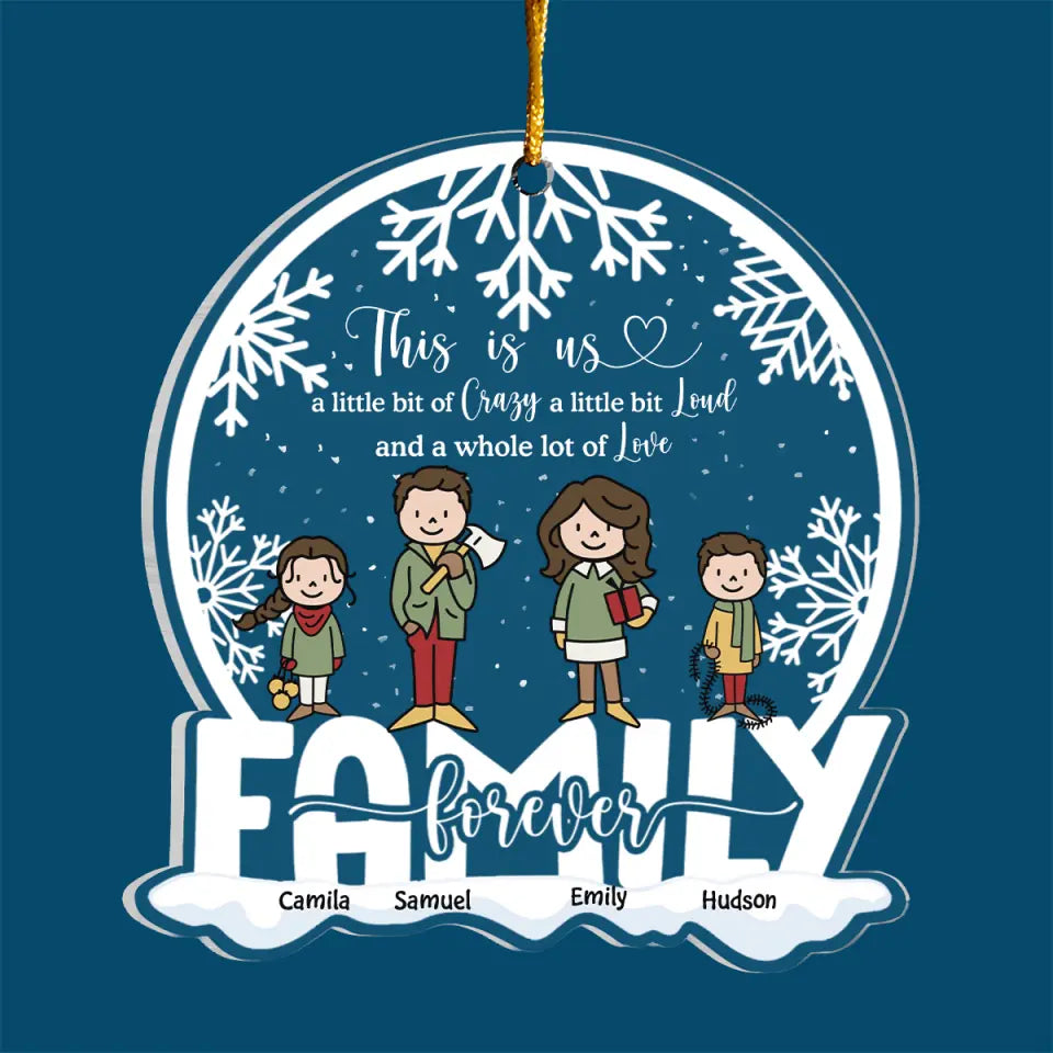This Is Us - Personalized Custom Mica Ornament - Christmas Gift For Family Members