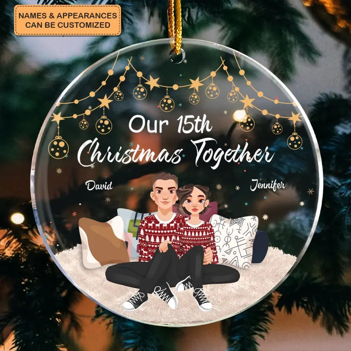 Christmas Together - Personalized Custom Mica Ornament - Christmas Gift For Couple, Husband, Wife