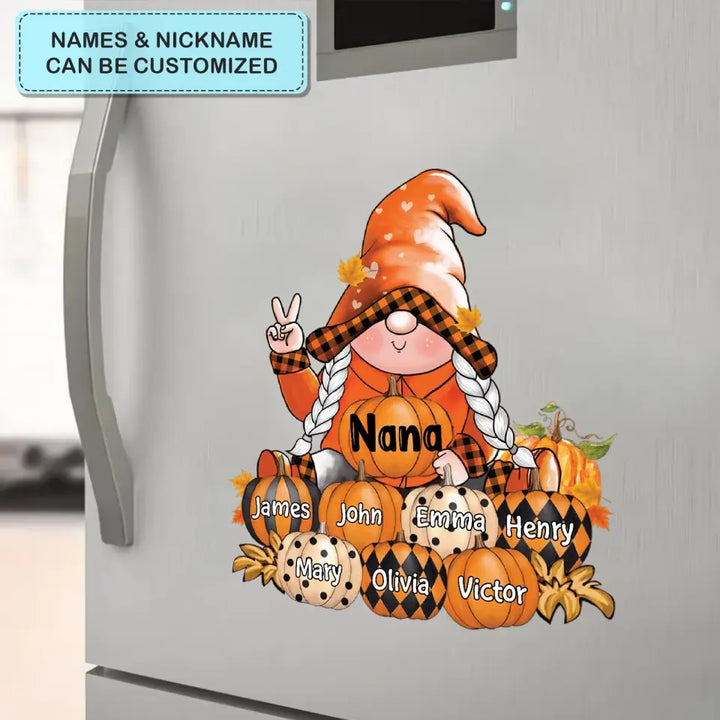 Nana's Pumpkins - Personalized Custom Decal - Halloween, Fall Gift For Grandma, Mom