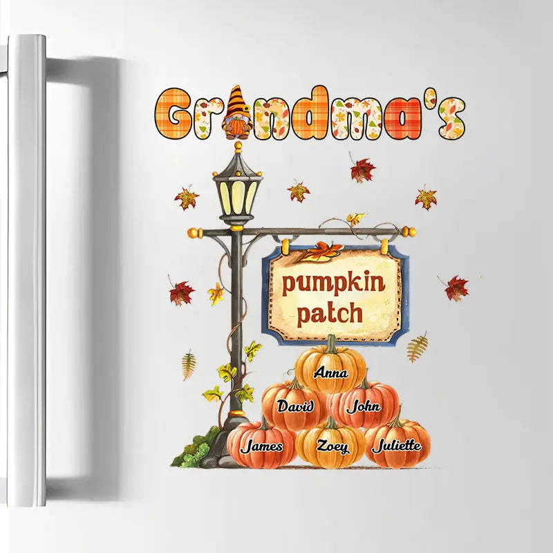 Grandma Pumpkin Patch- Personalized Custom Decal - Fall Gift For Grandma, Mom