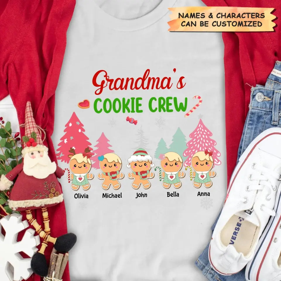 Grandma's Cookies Crew - Personalized Custom Youth T-shirt - Mother's Day Gift For Grandma, Mom, Family Members