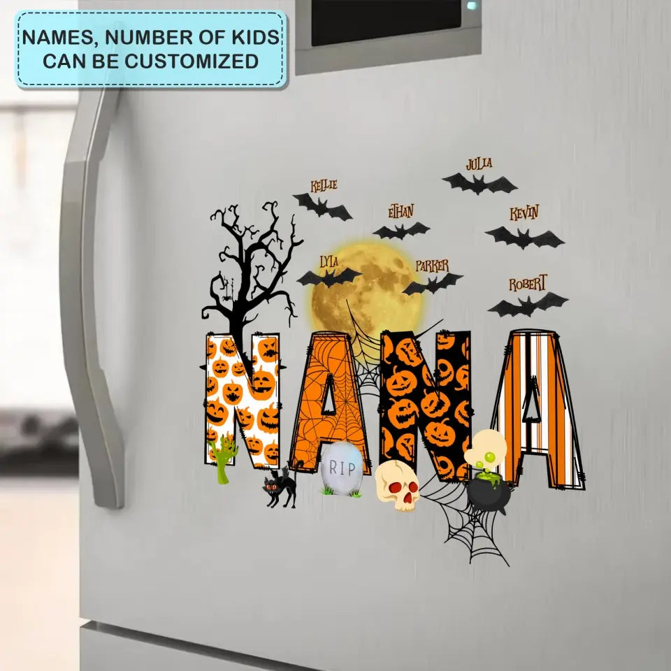 Halloween Grandma - 
Personalized Custom Decal - Halloween Gift For Grandma, Mom