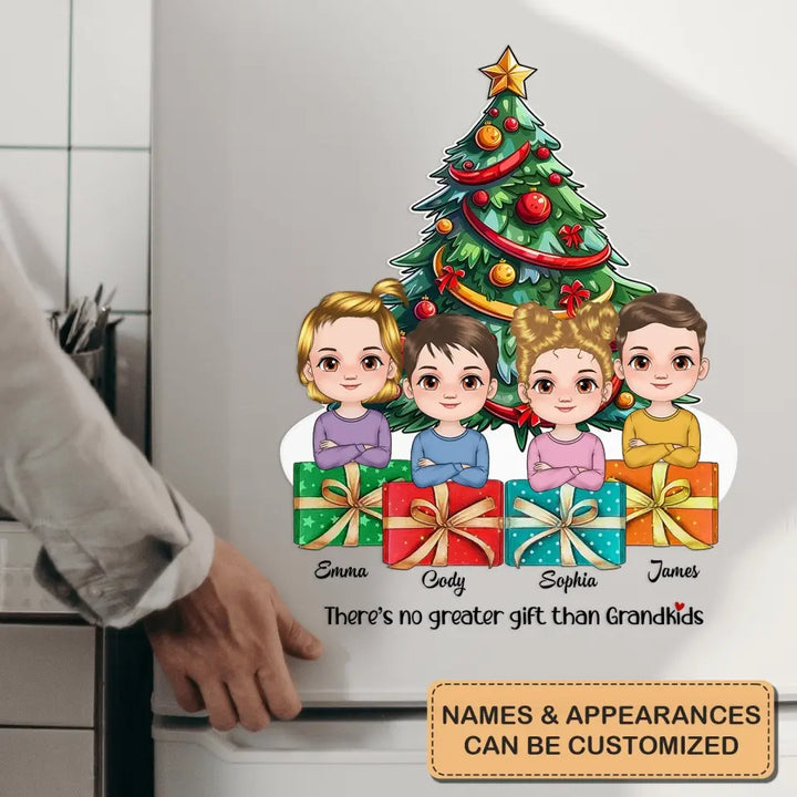 Grandkids Under Christmas Tree - Personalized Custom Decal - Christmas Gift For Grandma