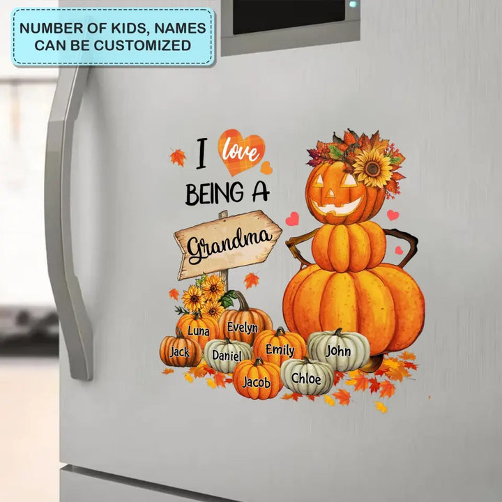 I Love Being A Gigi - Personalized Custom Decal - Fall, Halloween, Mother's Day Gift For Grandma, Mom, Family Members
