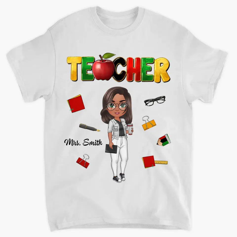 Juneteenth Teacher - Personalized Custom T-shirt - Teacher's Day, Appreciation Gift For Teacher