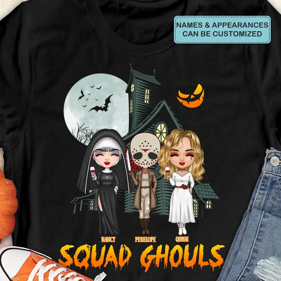 Squad Ghouls - Personalized Custom T-shirt - Halloween Gift For Friends, Besties