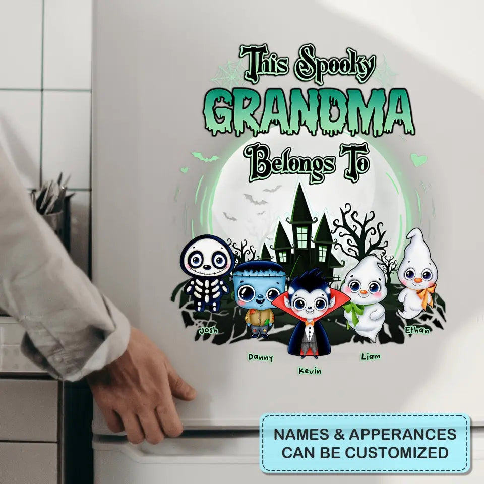 This Spooky Grandma Belongs To - Personalized Custom Decal - Halloween Gift For Grandma, Mom, Family Members
