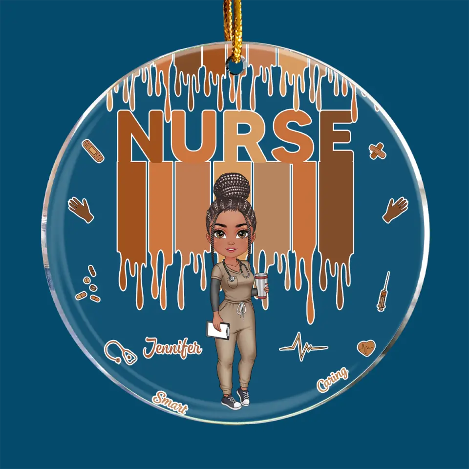 Love Nurse Life - Personalized Custom Mica Ornament - Nurse's Day, Appreciation Gift For Nurse