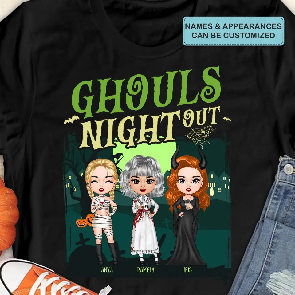 Ghouls Night Out - Personalized Custom T-shirt - Halloween Gift For Friend, Bestie